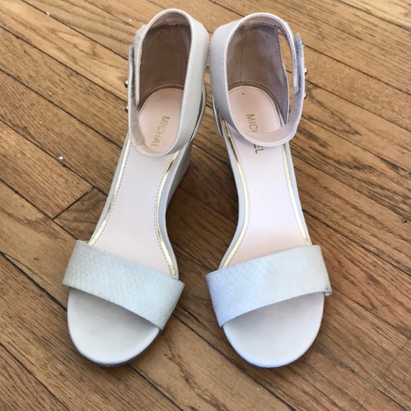 Michael Kors Shoes - Michael Kors Ester Nude Ankle strap wedge
